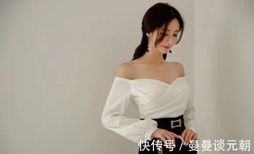 套裙|美女穿搭:水仙露肩套裙,露出迷人香肩,令人沉醉!