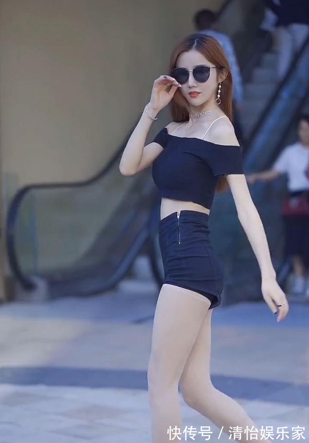 时尚 短裤时尚上衣搭配高腰短裤,明艳端庄,潇洒自信