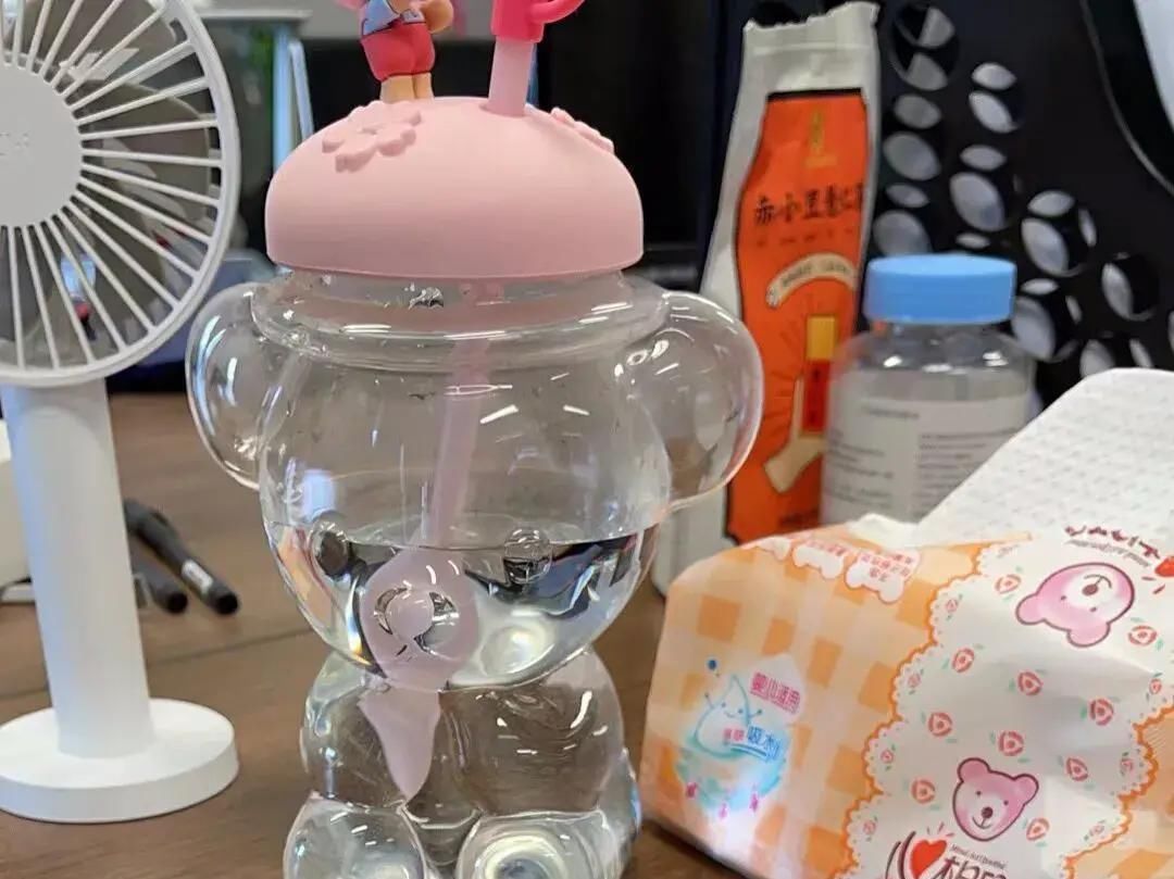 帽子|今年最可爱的杯子,樱花小熊粉帽子,送它让女友爱上喝热水!