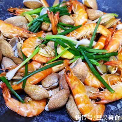 菜式|盐焗海鲜 3分钟菜式