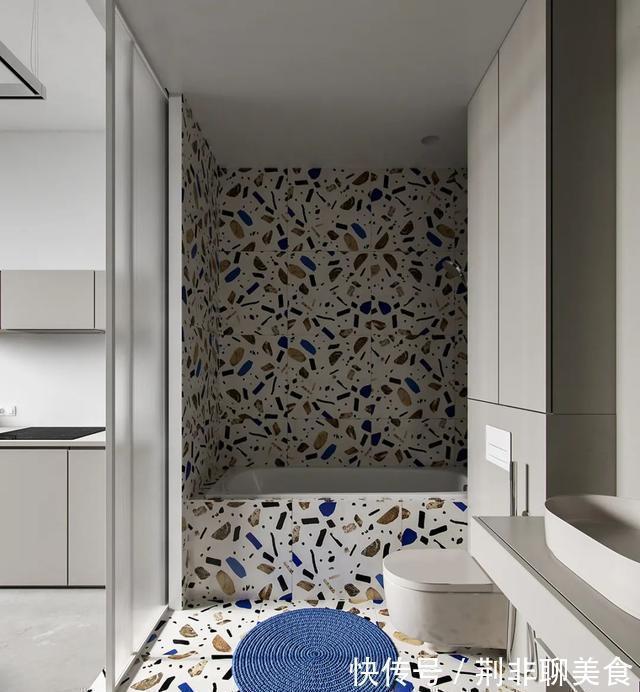 彩虹玻璃|女孩的29㎡小家:卧室带独立衣帽间,浴室塞下大浴缸,太唯美了!