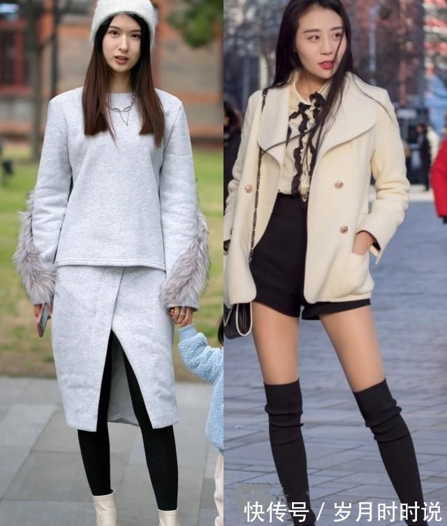 时髦 “呢子半裙+低跟靴”,小个子女生这样穿,优雅时髦不说,还保暖!