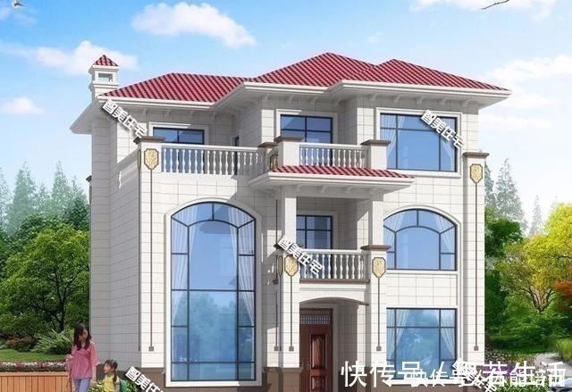 屋面处|面宽11米的3栋农村别墅,从两层到四层,每款户型都值得细品!