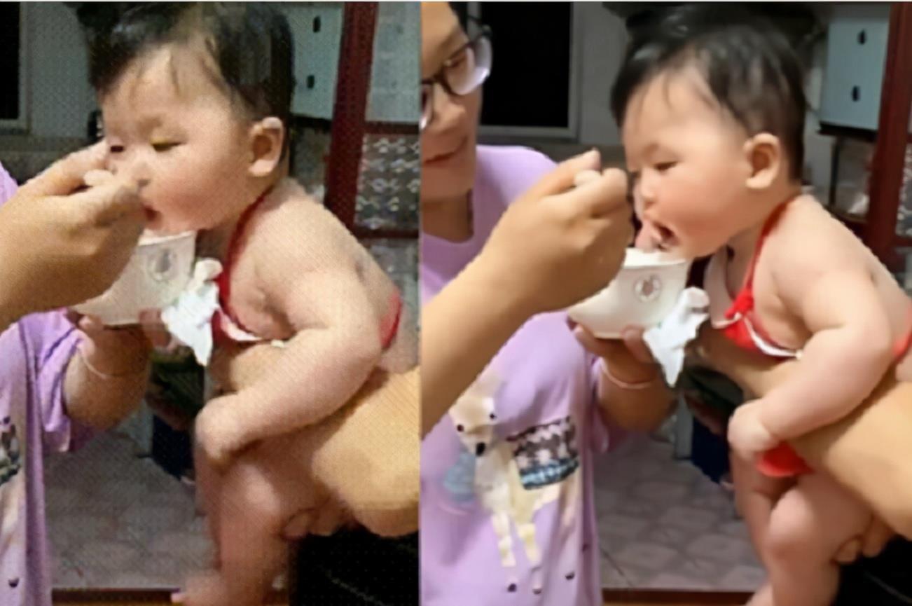 不紧不慢|宝宝“钻碗”火了,妈妈喂饭不紧不慢娃直接啃碗,网友:性子忒急