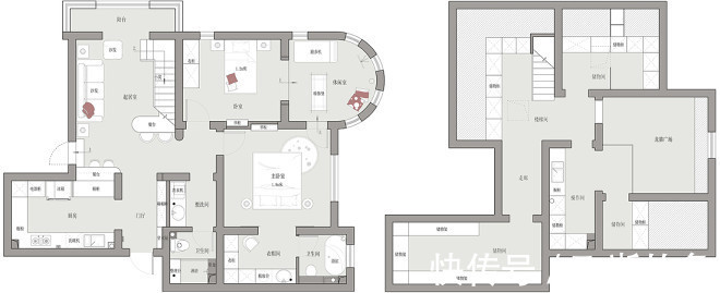复式|140平米复式现代简约风