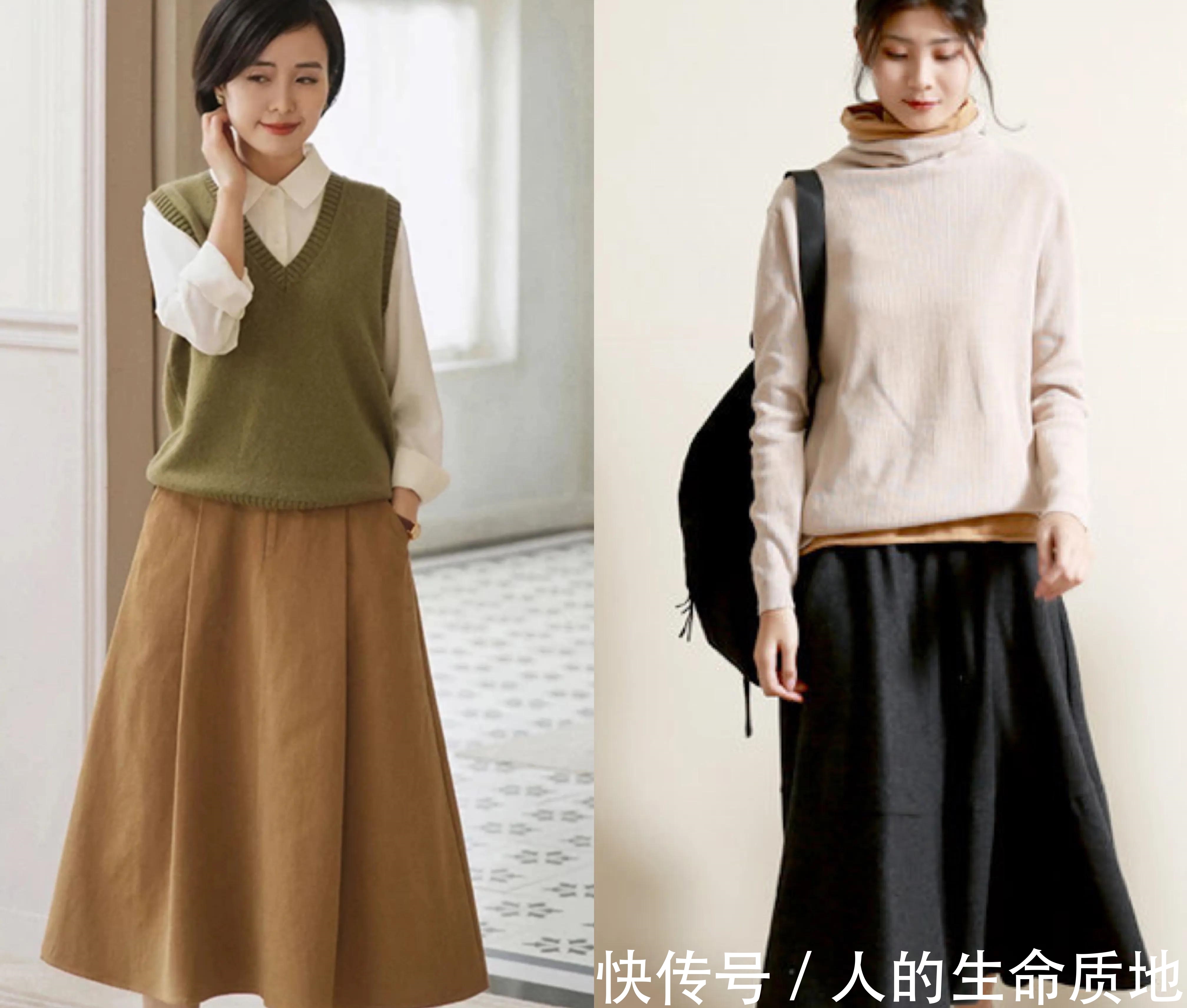 清新 40女人穿搭别太老气,深秋这几套够了,清新减龄,气质美爆表