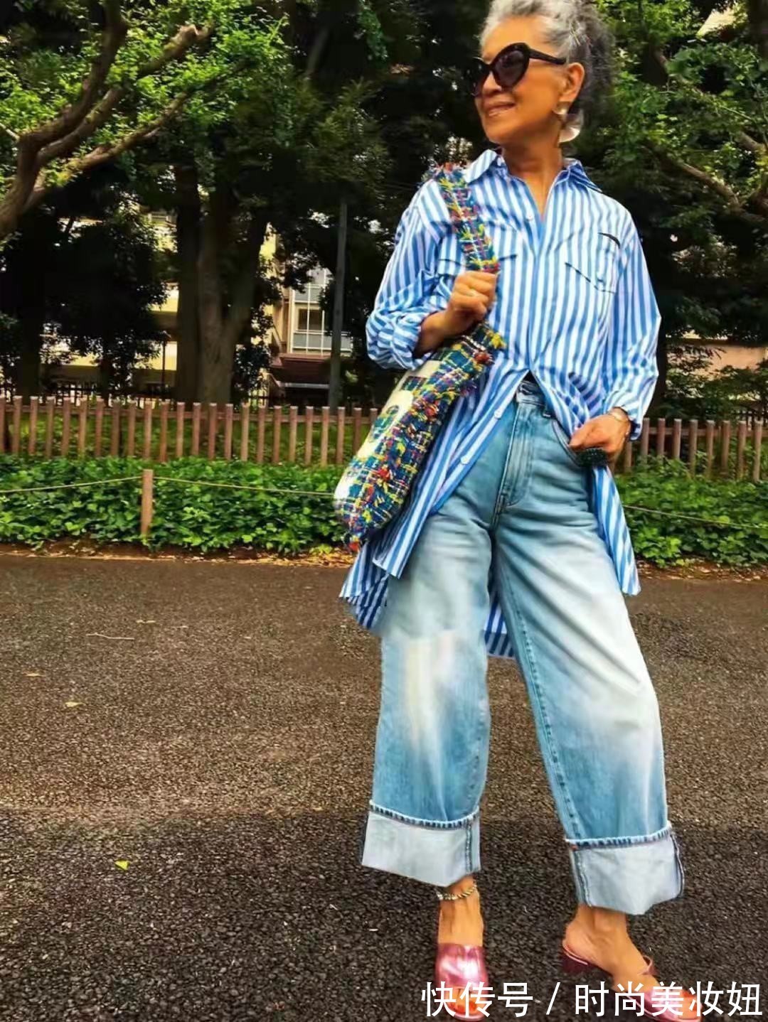 搭配|这是我见过"最会穿"的奶奶,靠穿搭年轻20岁,50+女人该学一学