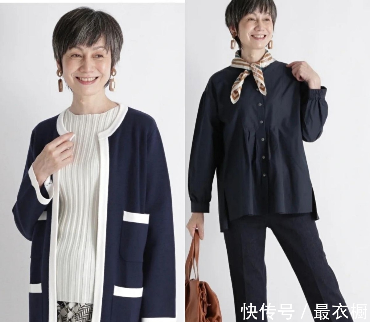 大衣 这才是60多岁奶奶的穿衣榜样!越老越美丽,高级大方又得体