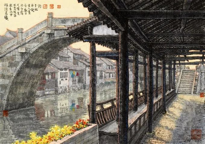 贺天健&吕吉人笔下的水韵江南,美在意境!