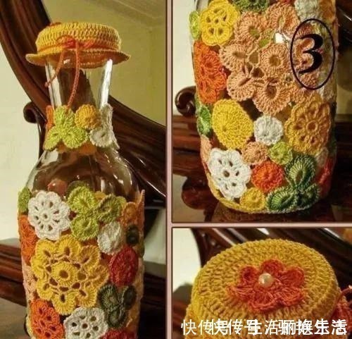 给普通的废旧玻璃瓶穿件衣服，颜值翻番！DIY变废为宝手工制作！