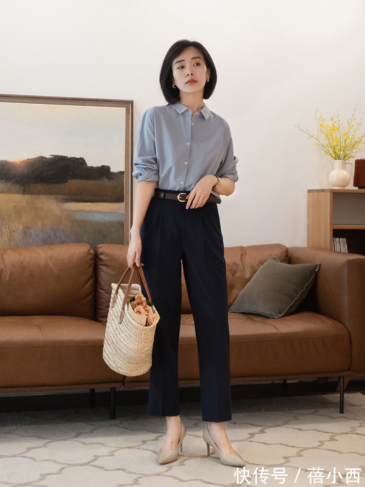 衬衫|“衬衫”穿法模板展示,用衣橱里的基础单品,穿出简约高级的造型