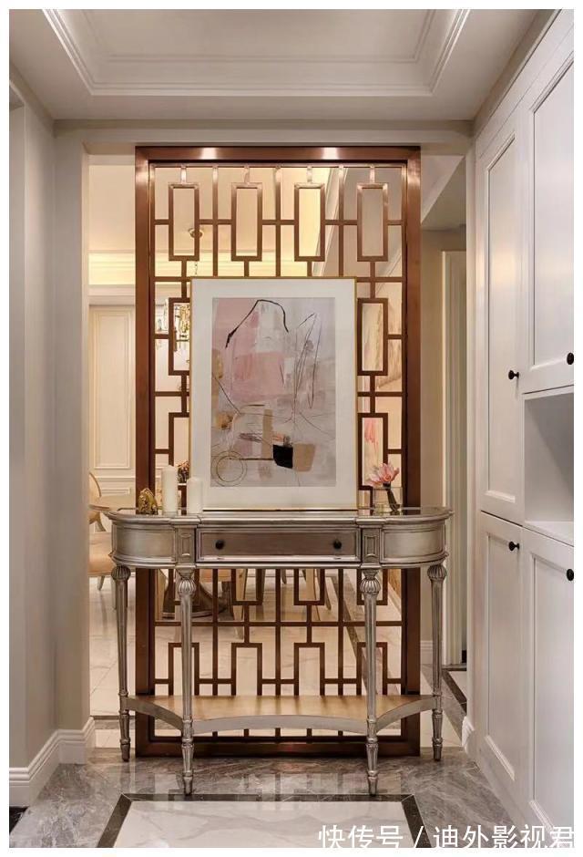 布朗熊|入户没有玄关?这样设计让人眼前一亮,打造精致时尚美式轻奢风!