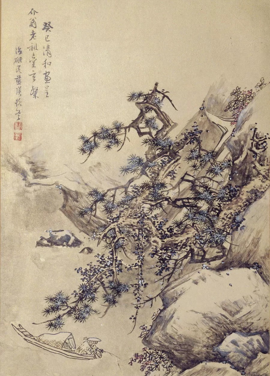 职业画家|他的老师是董其昌,学生是陈洪绶,开创著名的“武林画派”