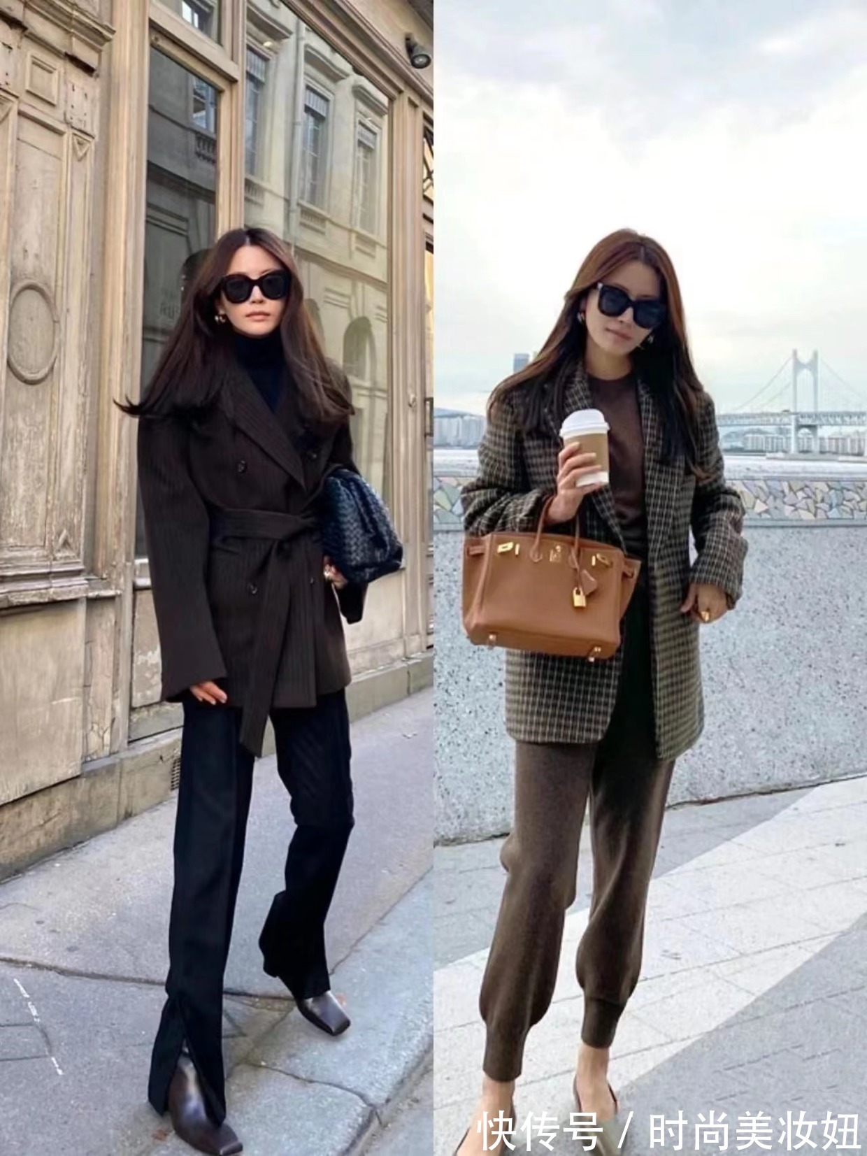洋气 今年“打底裤”过时了,外套还是搭配长裤更洋气,照穿时髦翻倍