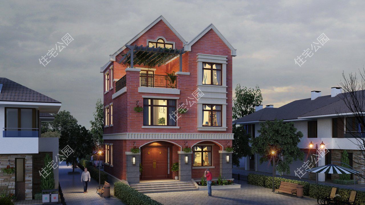 修建|精选10套三层户型图纸,占地面积均不足百平,尤其适合新农村修建