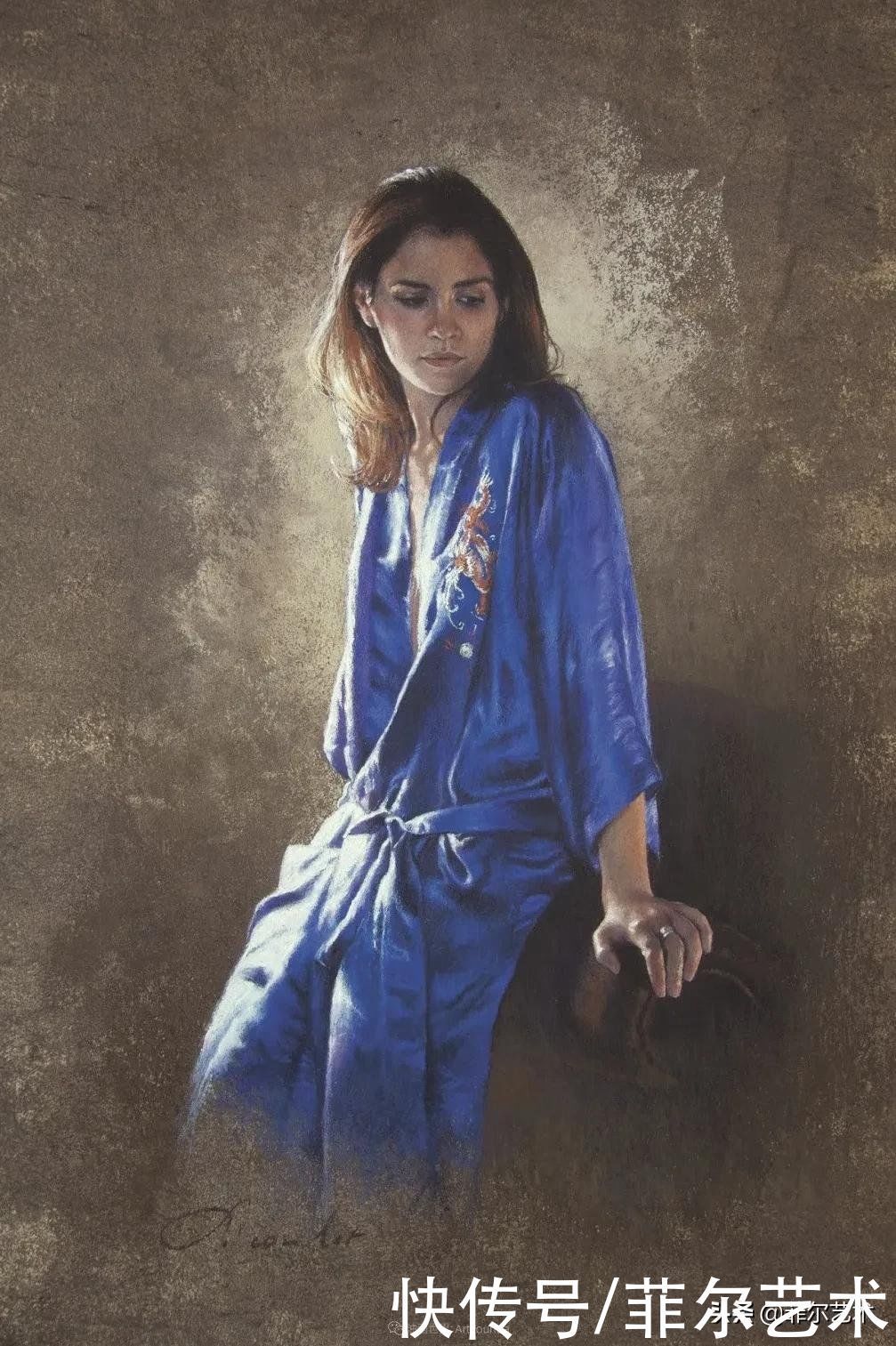 艺术学院$法国女粉彩大师,描绘的女性之美,细腻柔和