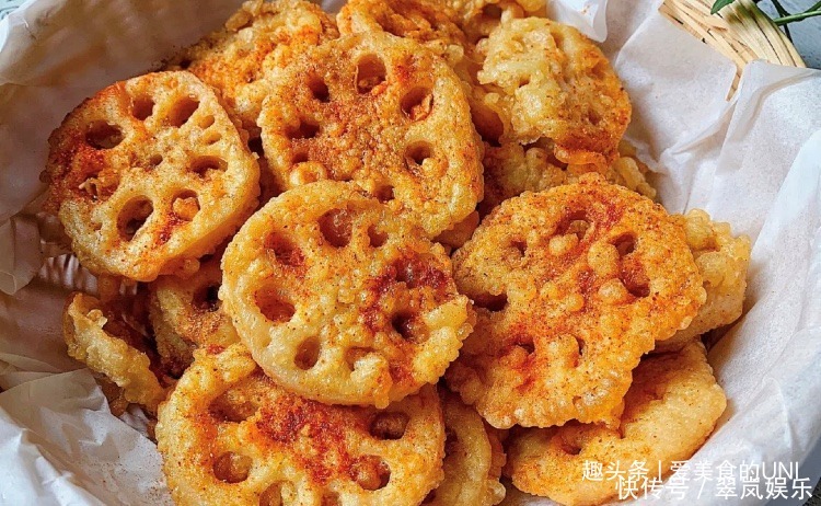 爆好吃的椒盐藕片!外酥里嫩!巨简单!