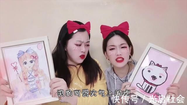 卡通|随机画粉丝头像挑战!动漫VS卡通,两姐妹画画PK,谁的成品更惊艳