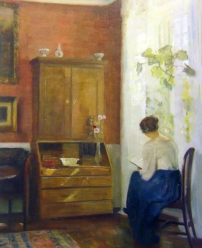 画家|读书的女人最美丽，那一刻全世界都安静了