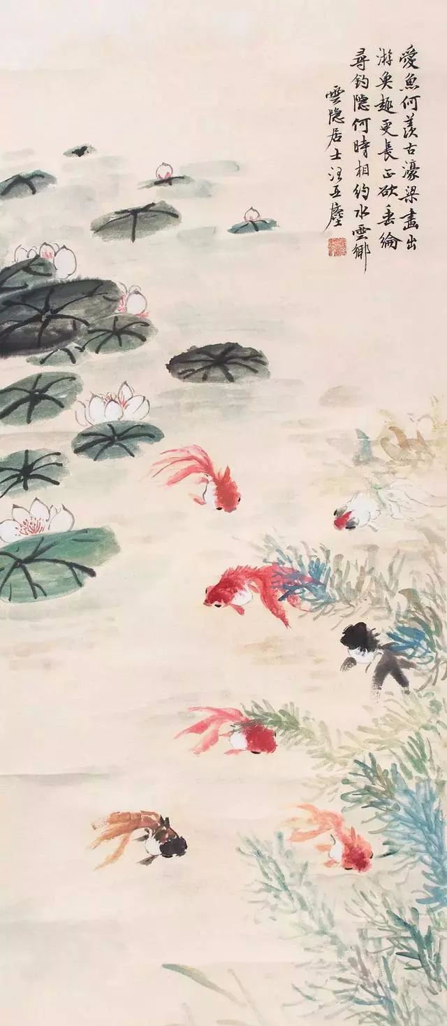 大鲶鱼@吴昌硕、齐白石、张大千、潘天寿等大家画的鱼,拍案叫绝