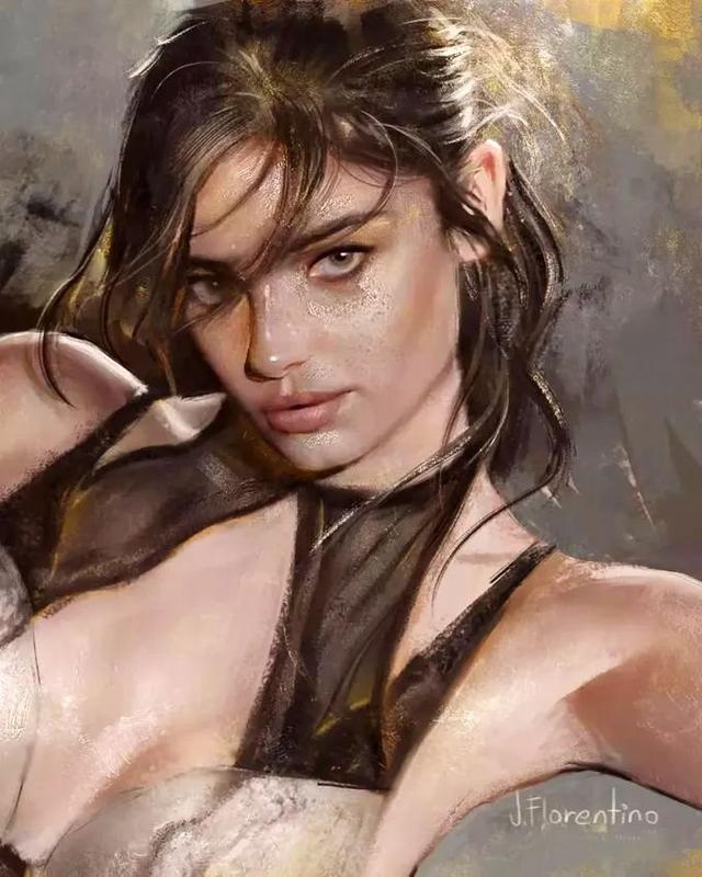 贾斯汀$菲律宾艺术家的绘画作品以女性为主，具有逼真的艺术效果