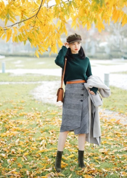 穿搭|三木时尚博主冬季穿搭指南!大衣搭配针织衫和半身裙,高级优雅!