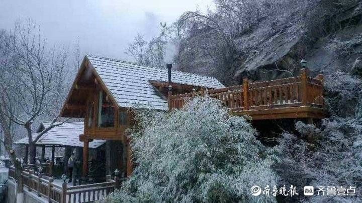 大年初|立春好兆头，济南南山虎年首雪靓丽动人