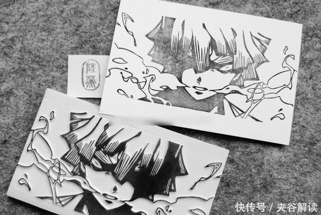 刻刀|大佬用橡皮刻《鬼灭之刃》,印出来神还原,橡皮章到底是什么?