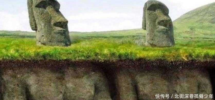 世界上最神秘的岛屿,惊现900尊巨型石像,半个身子被埋在地下