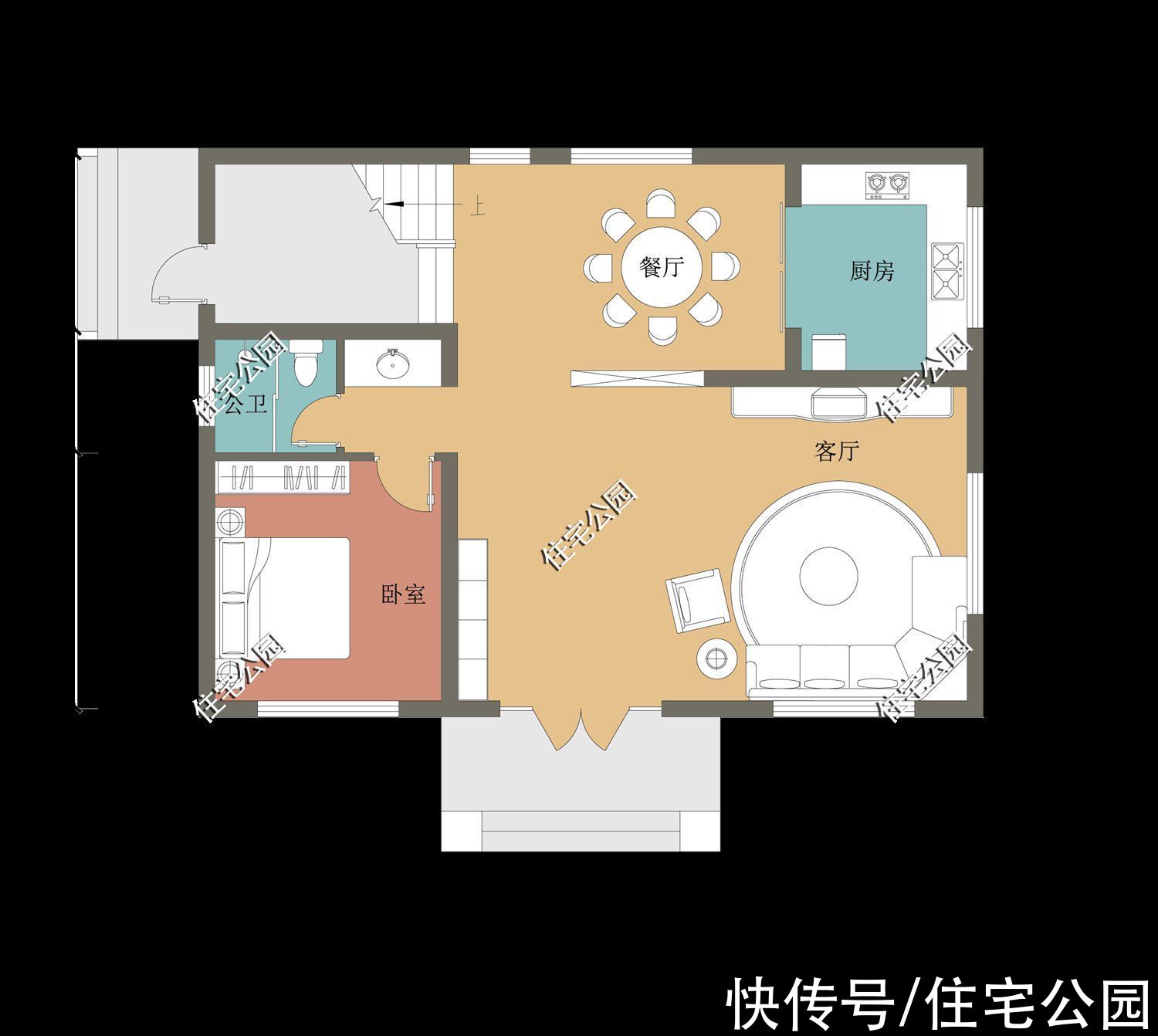 休闲室|占地只要100多平,农村盖房选这10套,又美观又省钱