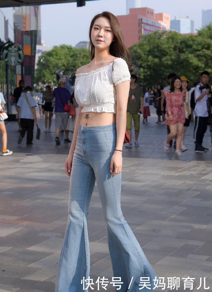 小姐姐|喇叭裤又火起来了,搭配着洋气迷人的打底衫,美得过于夸张