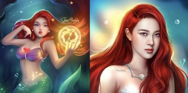 金智秀|BLACKPINK变身迪士尼公主,Lisa化身两位公主,金智妮是茉莉公主