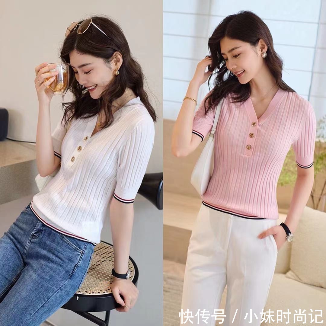 夏日|夏季针织衫新穿法，比T恤时尚，比衬衫优雅！显气质又美丽