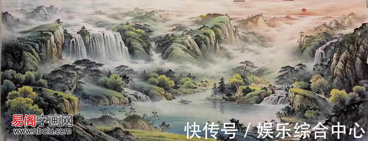 墨彩@梁海波山水画:墨彩相融,光彩有致