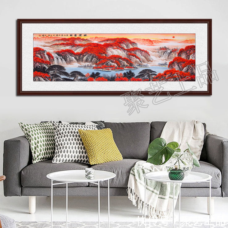 背景墙|新房客厅沙发背景墙挂什么画好 山水画室家中的点睛之笔