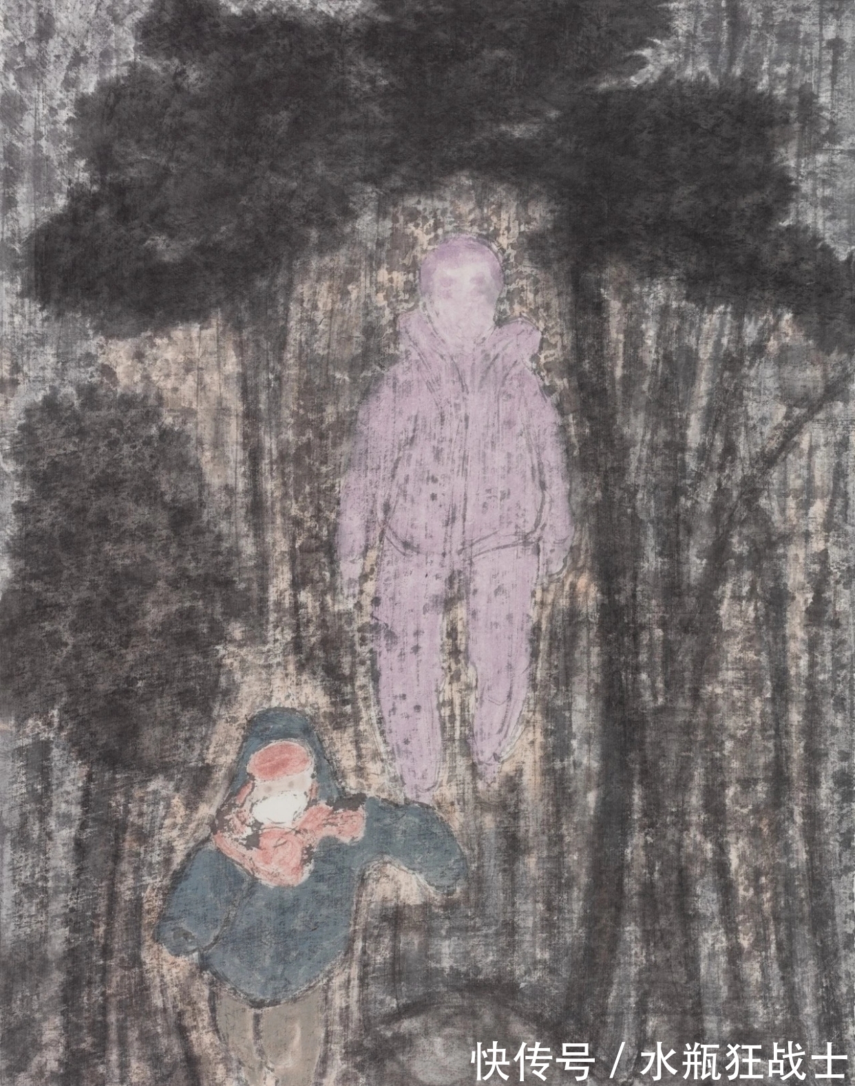 国画家!曹鑫中国画|有意渲染一种神秘而幽深的气氛