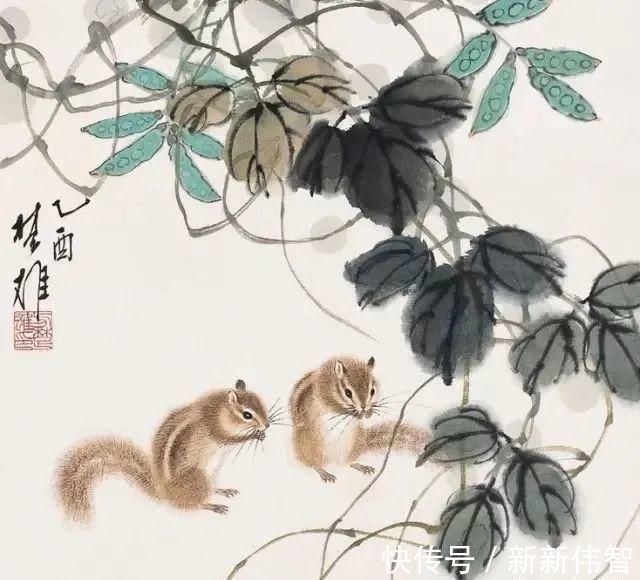 中国文联#难得一见,他画的小松鼠形神兼备,妙趣横生