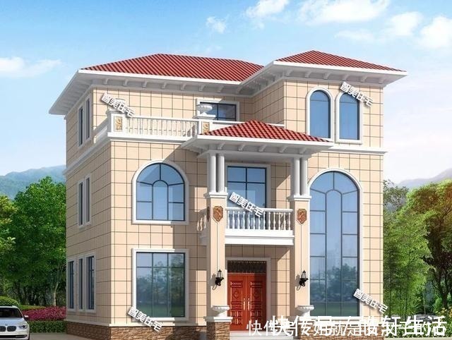 观景|返乡自建一栋漂亮别墅，面宽12米左右，这两户型都合我意！