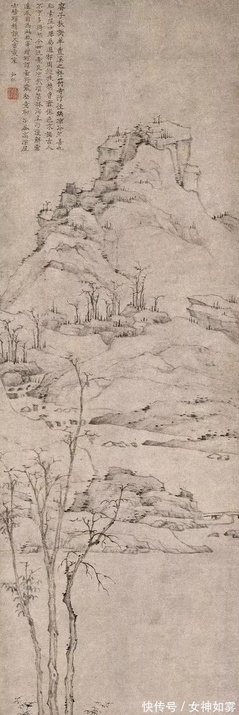 孤寂@长日静坐空潭,月夜孤啸危岫|弘仁山水画精选