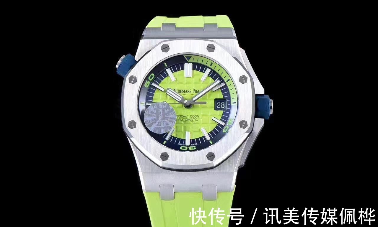 品鉴 JF厂爱彼AP15710彩色系绿盘复刻表品鉴会不会一眼假?