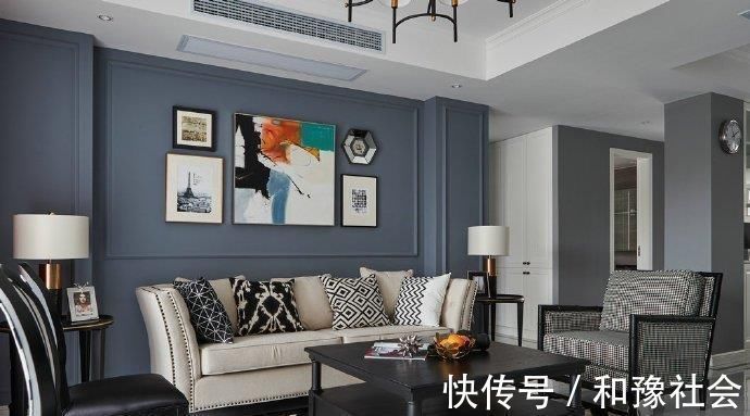 设计|现代三居室房屋设计,美式大气与奢华的气息,彰显静谧时尚