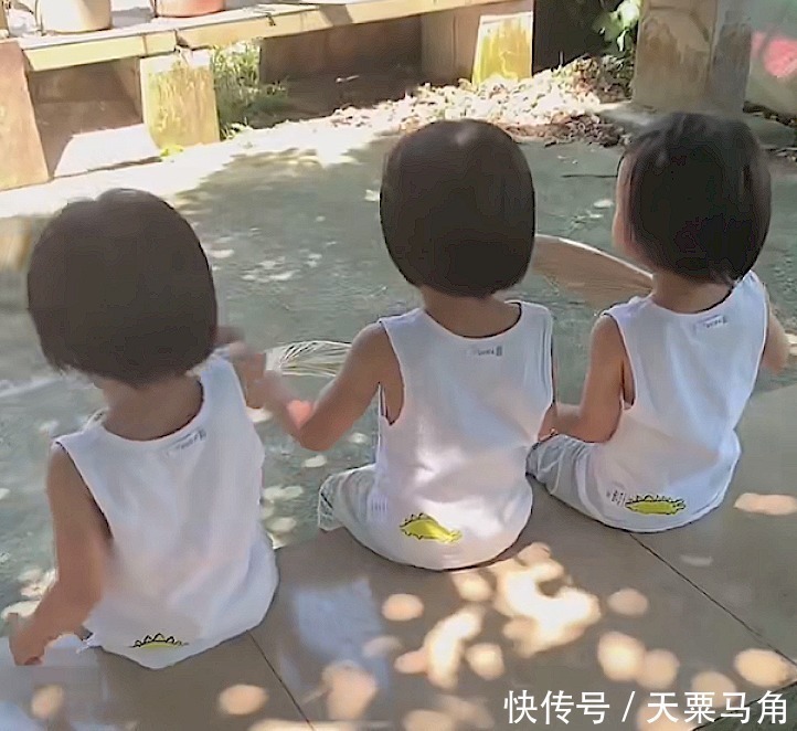 奶奶|三胞胎交给奶奶带了三个月,妈妈直接认不出,画面太真实