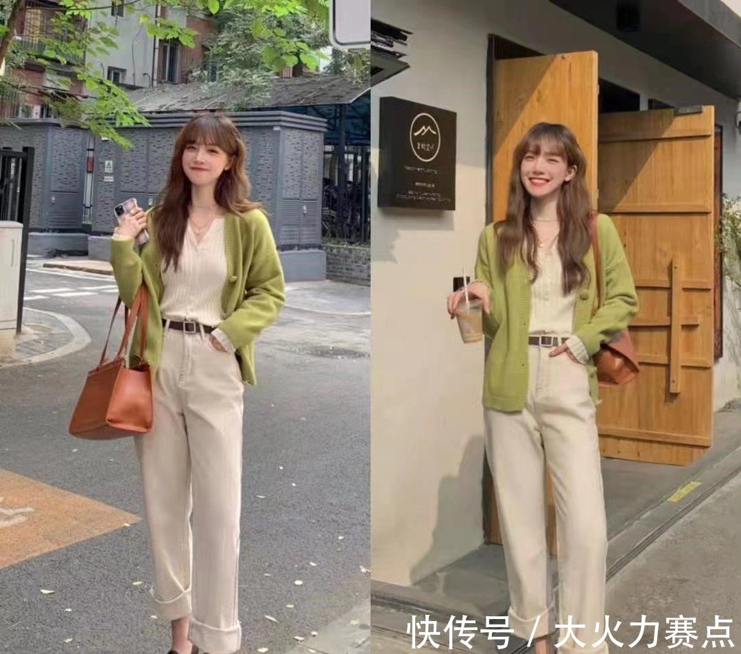 阔腿裤 教科书级别的针织开衫穿搭，掌握这4点技巧，时髦洋气！