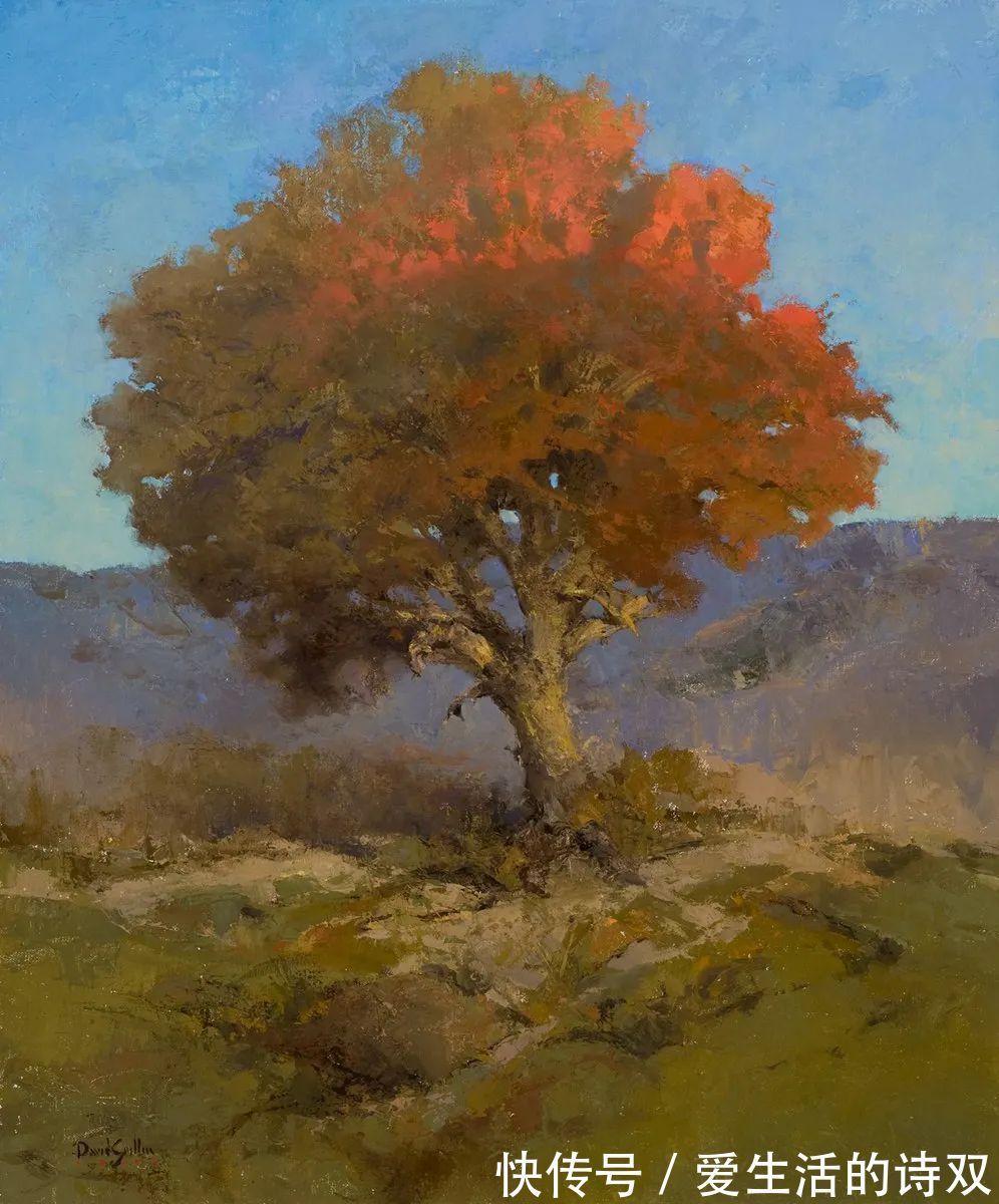 卢伯克$大卫·格里芬的风景油画高清图,放大看,更迷人