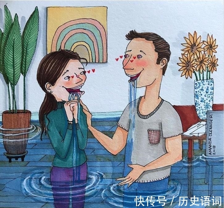 两个人！女插画师创作的20张展现了真实恋爱关系的插画