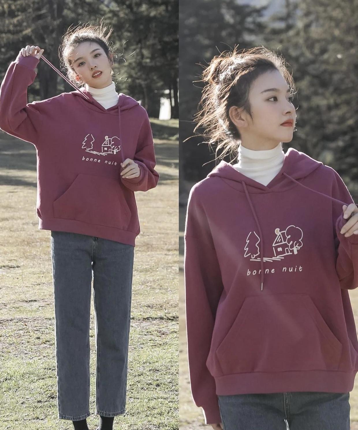 温暖|小个子女生这样穿卫衣,让你冬日也温暖又洋气,休闲感满分!