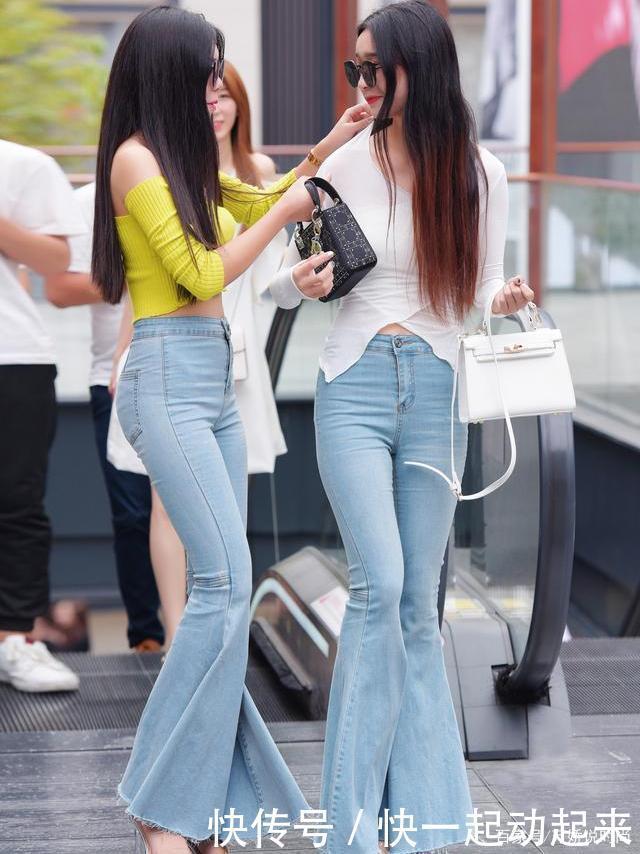 气质|想穿上喇叭牛仔裤,就不能没有一点身材和气质