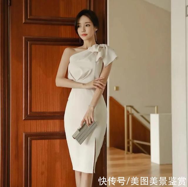 高度|韩国女神孙允珠时尚搭配:露肩装穿出时尚新高度。