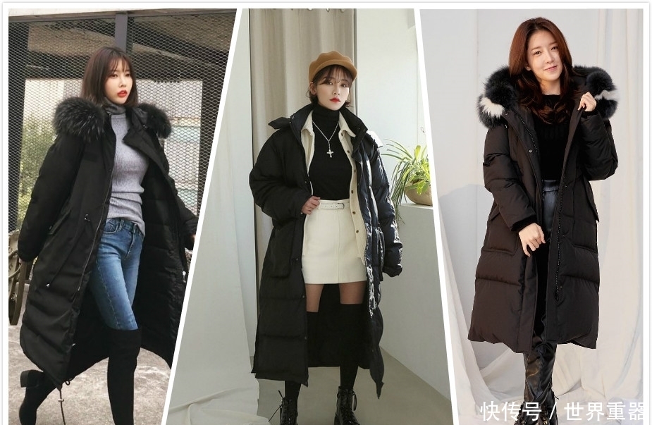 秋冬|黑色长款羽绒服,最时髦的秋冬穿搭,三分钟就能学会