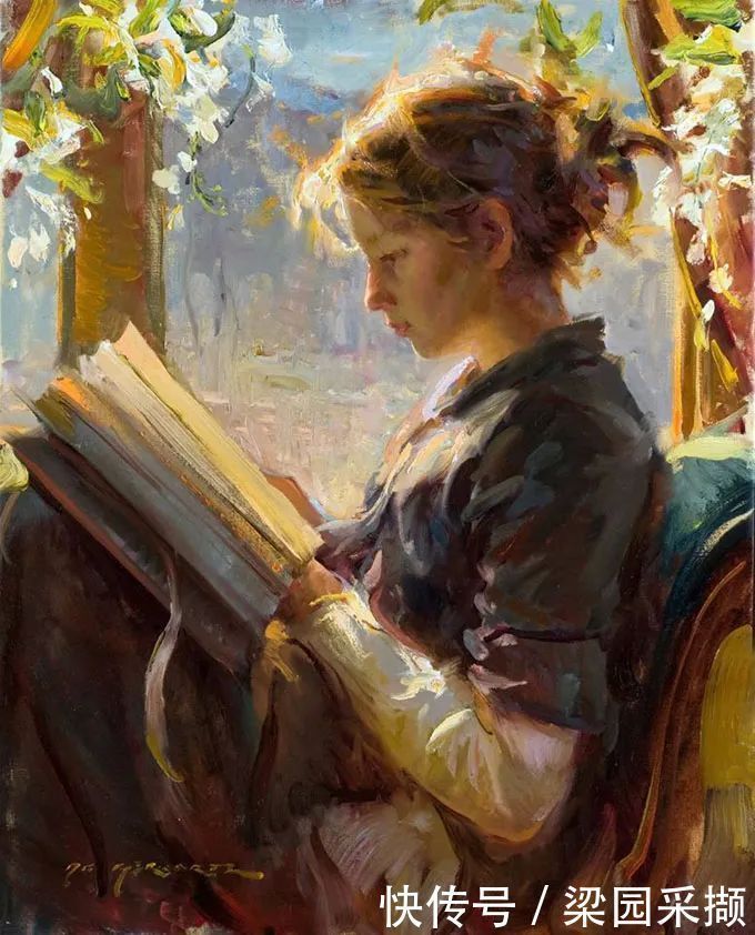 光影|油画里,光影中的美女,一美千年!